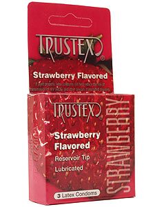 Trustex 3 pk Strawberry Front